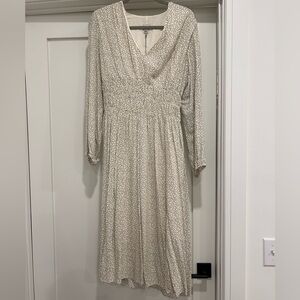 a new day Cream Patterned Long Sleeve Dress